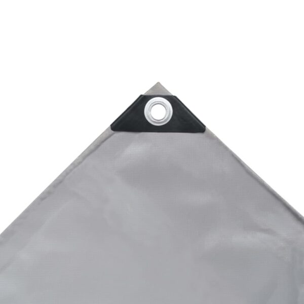 vidaXL Tarpaulin 2.1 oz/ftÂ² 6.6'x9.8' Gray - Image 4