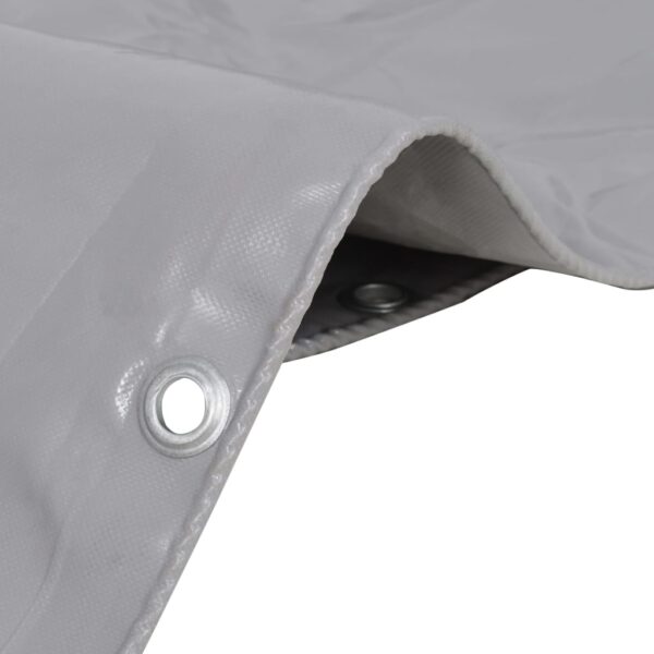 vidaXL Tarpaulin 2.1 oz/ftÂ² 9.8'x9.8' Gray - Image 2