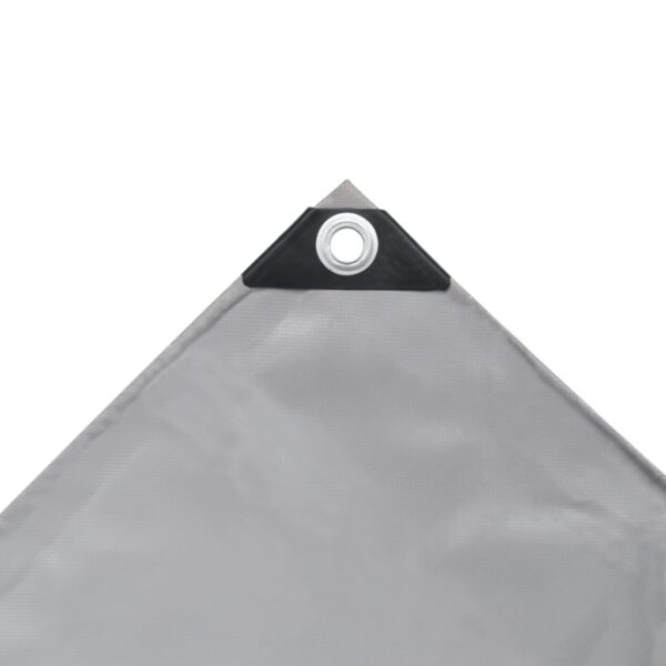 vidaXL Tarpaulin 2.1 oz/ftÂ² 13.1'x13.1' Gray - Image 3