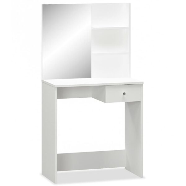 vidaXL Dressing Table Engineered Wood 29.5"x15.7"x55.5" White - Image 2