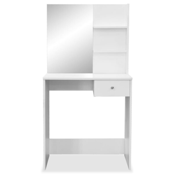 vidaXL Dressing Table Engineered Wood 29.5"x15.7"x55.5" White - Image 3