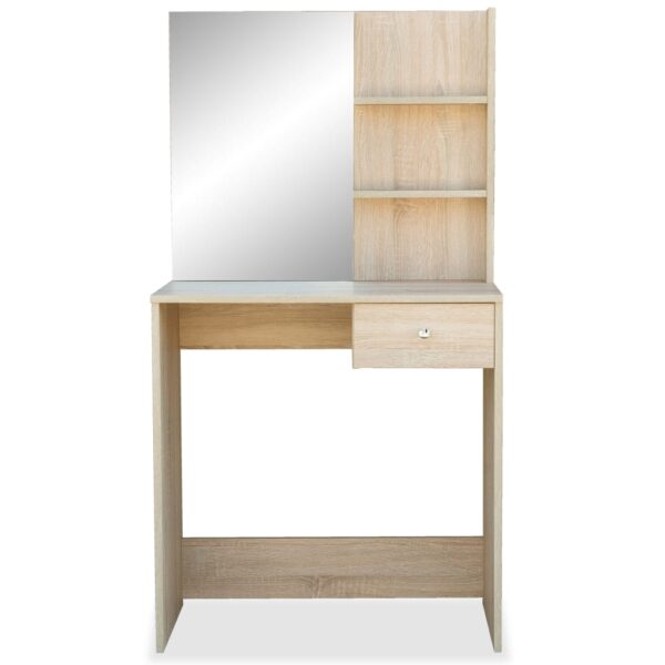 vidaXL Dressing Table Engineered Wood 29.5"x15.7"x55.5" Oak - Image 3