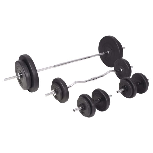 vidaXL Barbell and Dumbbell Set 198.4 lb - Image 2