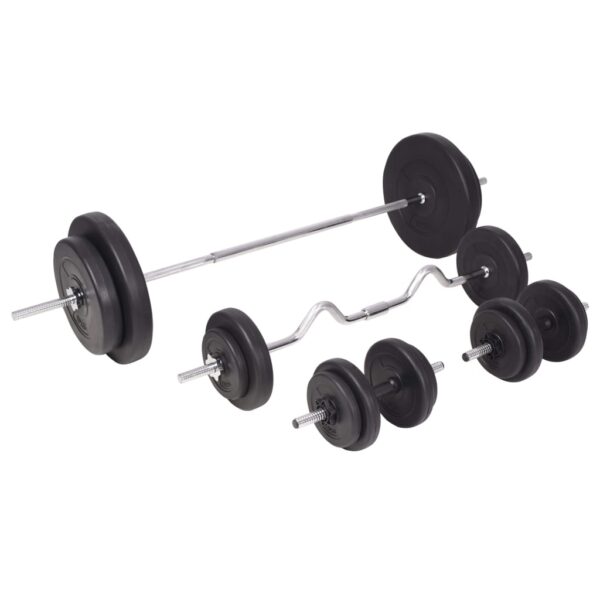 vidaXL Barbell and Dumbbell Set 198.4 lb - Image 2