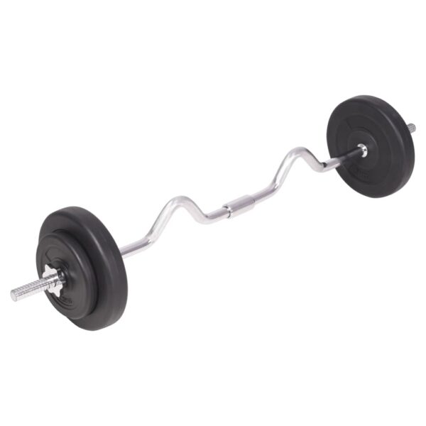 vidaXL Barbell and Dumbbell Set 198.4 lb - Image 4