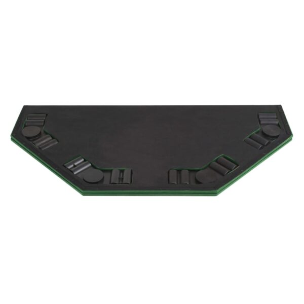 vidaXL 8-Player Folding Poker Tabletop 2 Fold Octagonal Green - Image 5