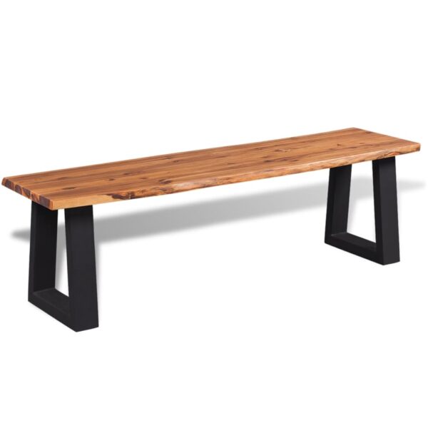 vidaXL Bench Solid Acacia Wood 63"