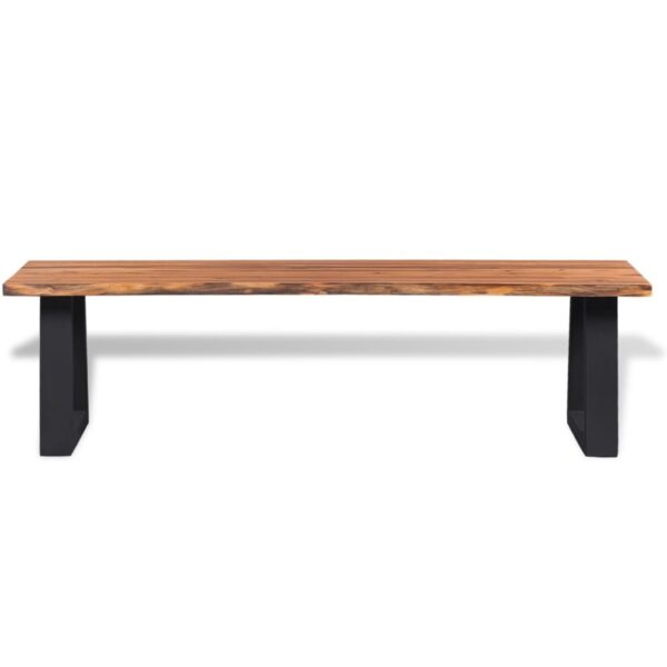 vidaXL Bench Solid Acacia Wood 63" - Image 2