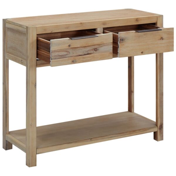 vidaXL Console Table 32.3"x13"x28.7" Solid Acacia Wood - Image 2