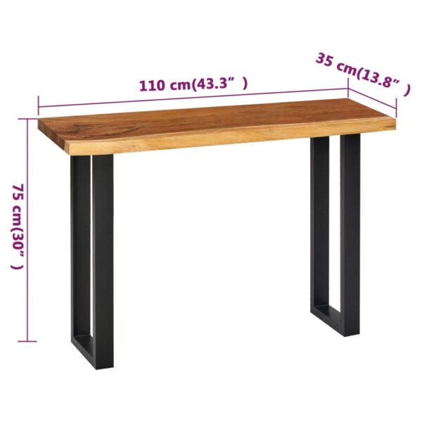 vidaXL Console Table Solid Suar Wood 43.3"x13.8"x29.5" - Image 7