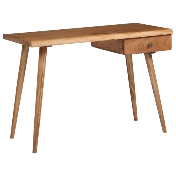 vidaXL Writing Table Solid Acacia Wood 43.3"x19.7"x29.9" - Image 3