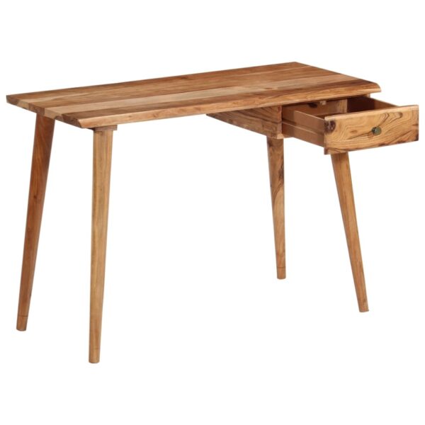 vidaXL Writing Table Solid Acacia Wood 43.3"x19.7"x29.9" - Image 5