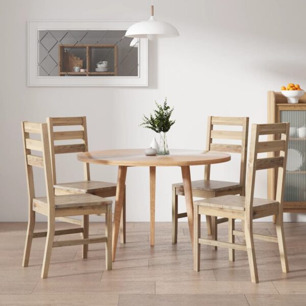 vidaXL Dining Chairs 4 pcs Solid Acacia Wood