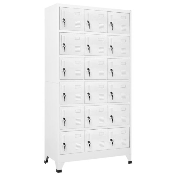 vidaXL Locker Cabinet with 18 Compartments Metal 35.4"x15.7"x70.9"