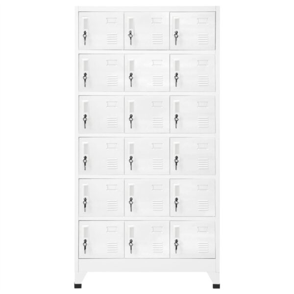 vidaXL Locker Cabinet with 18 Compartments Metal 35.4"x15.7"x70.9" - Image 2