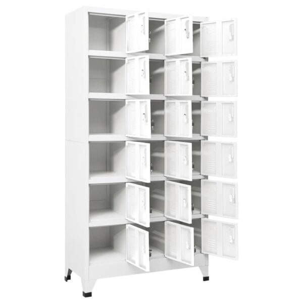 vidaXL Locker Cabinet with 18 Compartments Metal 35.4"x15.7"x70.9" - Image 3