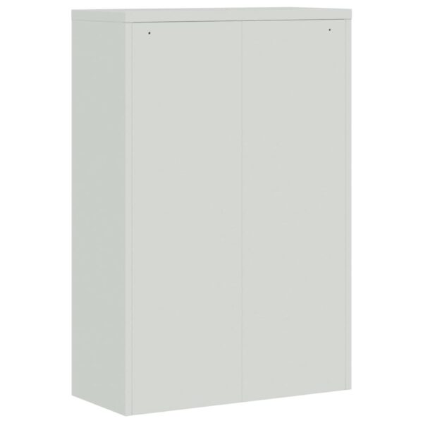 vidaXL Office Cabinet Metal 35.4"x15.7"x55.1" Gray and Blue - Image 6