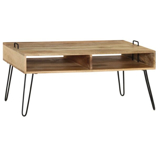 vidaXL Coffee Table Solid Mango Wood 39.4"x23.6"x17.7" - Image 3