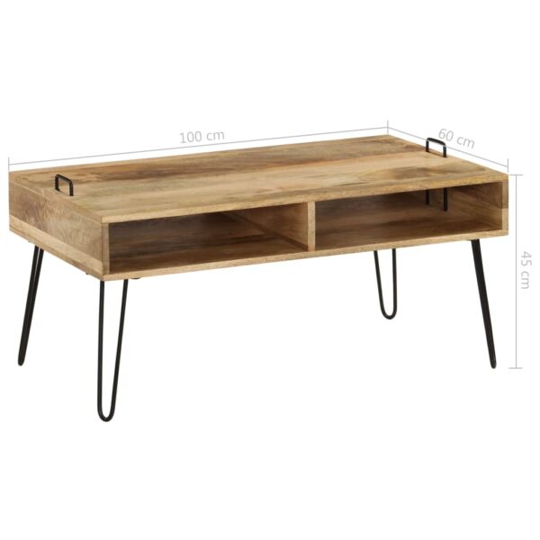 vidaXL Coffee Table Solid Mango Wood 39.4"x23.6"x17.7" - Image 9