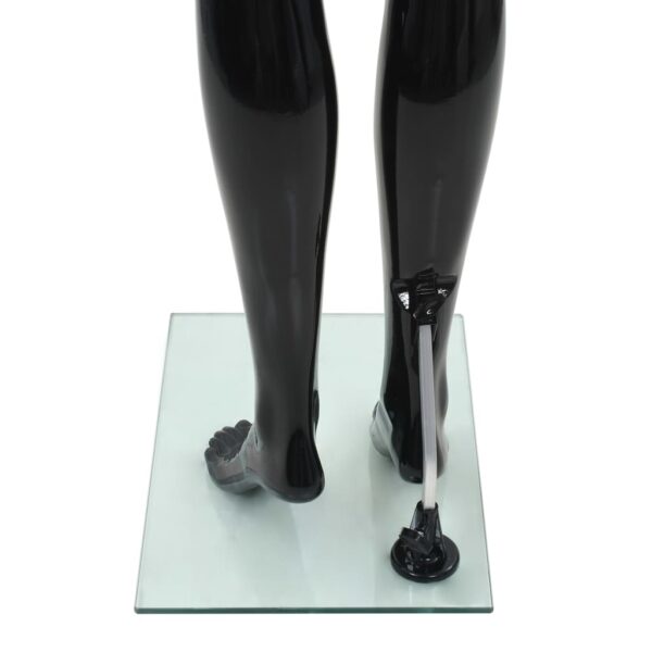 vidaXL Full Body Female Mannequin with Glass Base Glossy Black 68.9" - Image 6