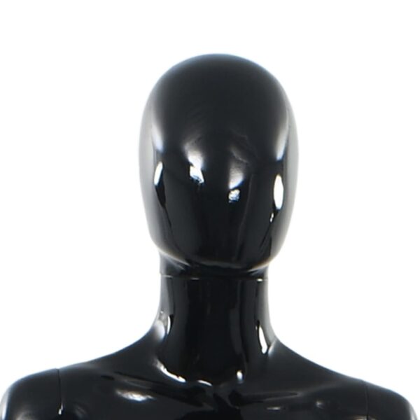 vidaXL Full Body Female Mannequin with Glass Base Glossy Black 68.9" - Image 8