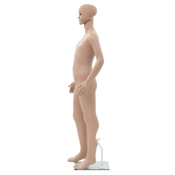 vidaXL Full Body Child Mannequin with Glass Base Beige 55.1" - Image 3