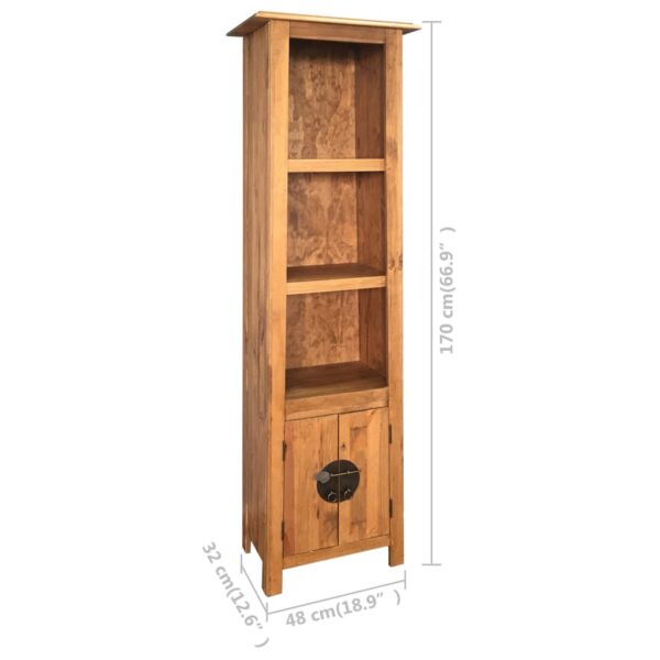 vidaXL Freestanding Bathroom Cabinet Solid Pinewood 18.9"x12.6"x66.9" - Image 7