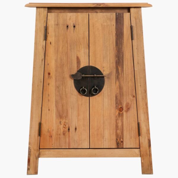 vidaXL Bathroom Side Cabinet Solid Pinewood 23.2"x12.6"x31.5" - Image 2