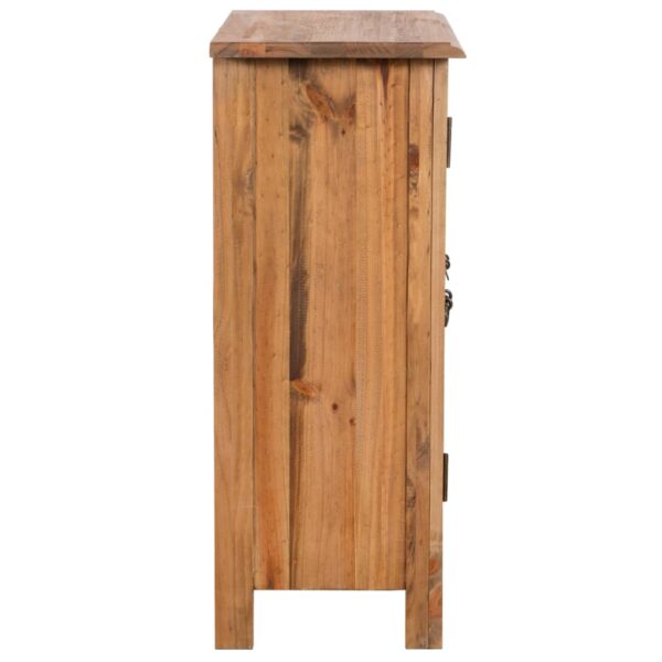 vidaXL Bathroom Side Cabinet Solid Pinewood 23.2"x12.6"x31.5" - Image 3