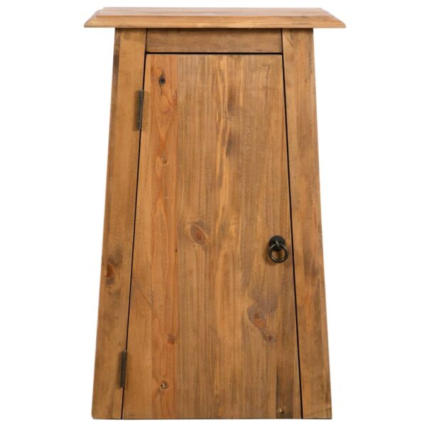 vidaXL Bathroom Wall Cabinet Solid Pinewood 16.5"x9.1"x27.6" - Image 2