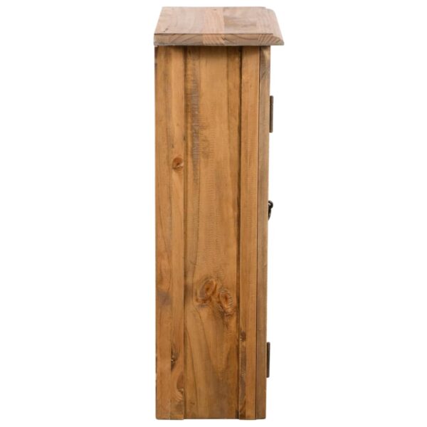 vidaXL Bathroom Wall Cabinet Solid Pinewood 16.5"x9.1"x27.6" - Image 3