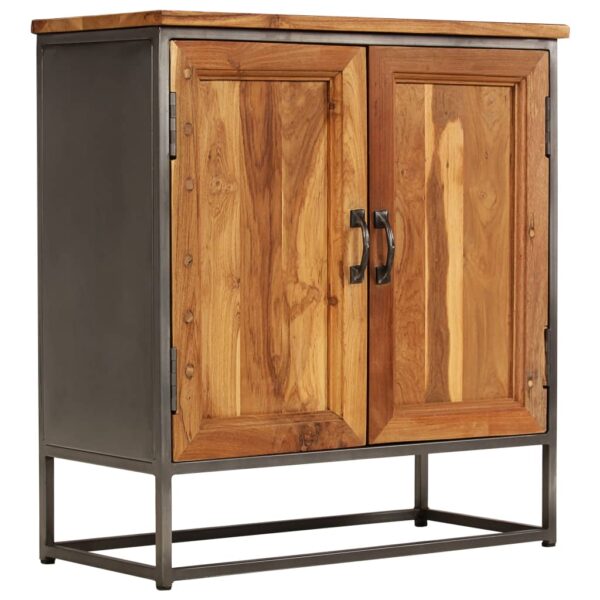 vidaXL Sideboard Recycled Teak and Steel 25.6"x11.8"x27.6"