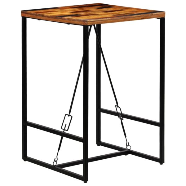 vidaXL Bar Table Solid Reclaimed Wood 27.6"x27.6"x41.7" - Image 11