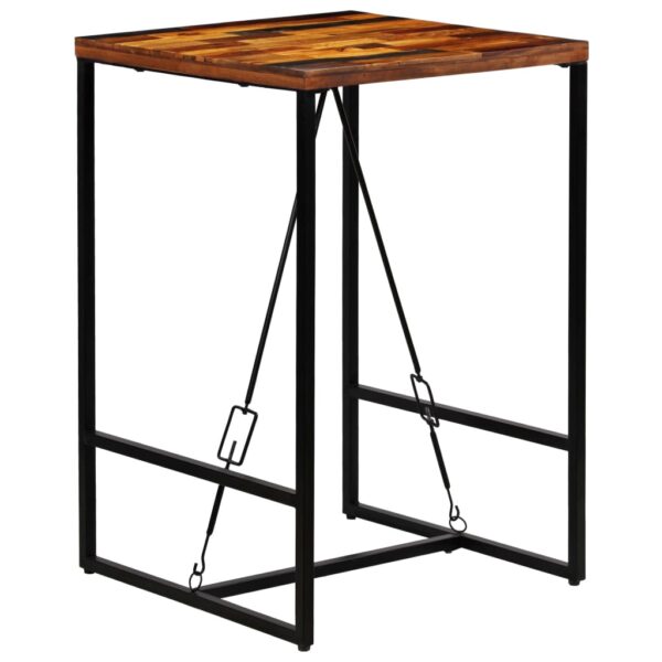 vidaXL Bar Table Solid Reclaimed Wood 27.6"x27.6"x41.7" - Image 12