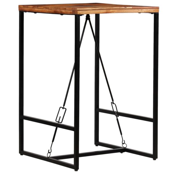 vidaXL Bar Table Solid Reclaimed Wood 27.6"x27.6"x41.7" - Image 4