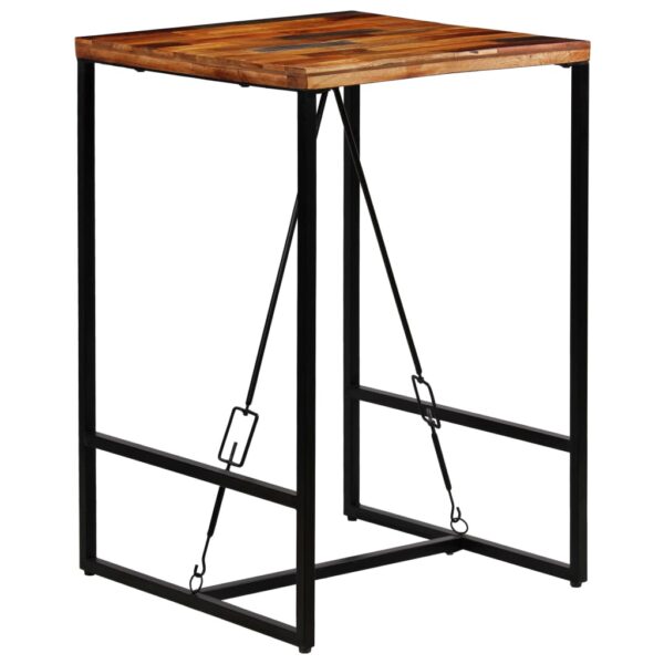 vidaXL Bar Table Solid Reclaimed Wood 27.6"x27.6"x41.7" - Image 9