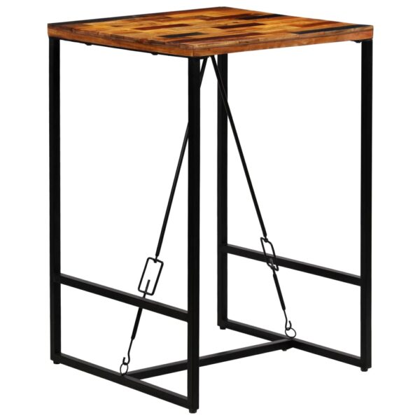 vidaXL Bar Table Solid Reclaimed Wood 27.6"x27.6"x41.7" - Image 10