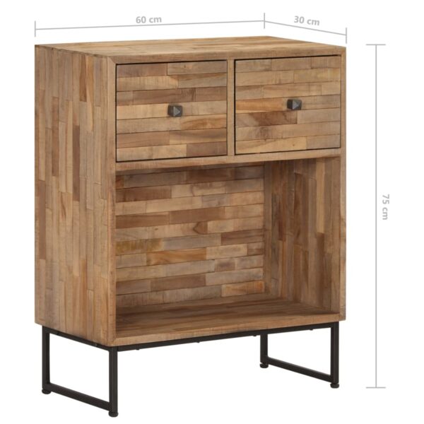 vidaXL Sideboard Reclaimed Teak Wood 23.6"x11.8"x29.5" - Image 9