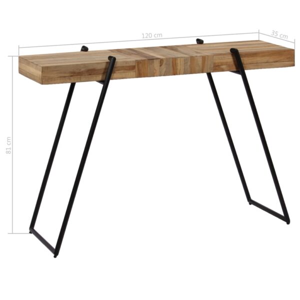 vidaXL Console Table Reclaimed Teak 47.2"x13.7"x31.8" - Image 11