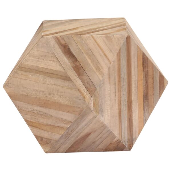 vidaXL Side Table Reclaimed Teak 15.7"x15.7"x15.7" - Image 2