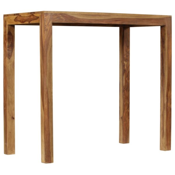 vidaXL Bar Table Solid Sheesham Wood 46.4"x23.6"x42.1" - Image 3