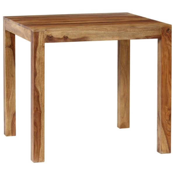 vidaXL Dining Table Solid Sheesham Wood 32.3"x31.5"x29.9" - Image 3