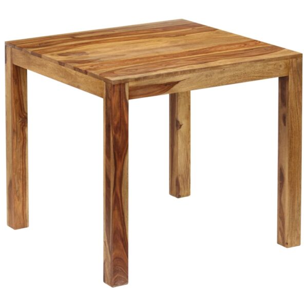 vidaXL Dining Table Solid Sheesham Wood 32.3"x31.5"x29.9" - Image 9