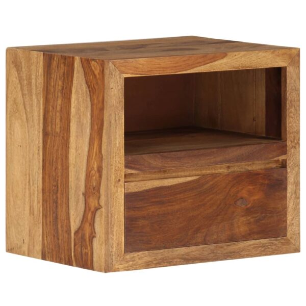 vidaXL Bedside Table Solid Sheesham Wood 15.7"x11.8"x13.8" - Image 11