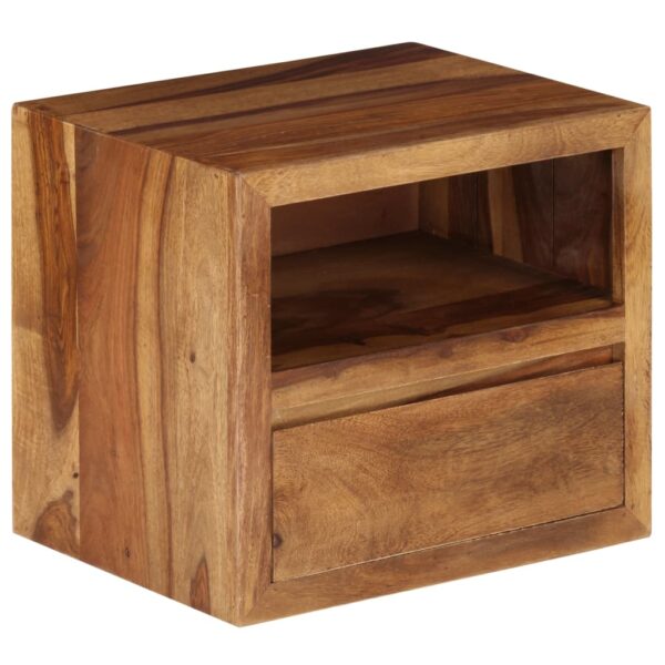 vidaXL Bedside Table Solid Sheesham Wood 15.7"x11.8"x13.8" - Image 3