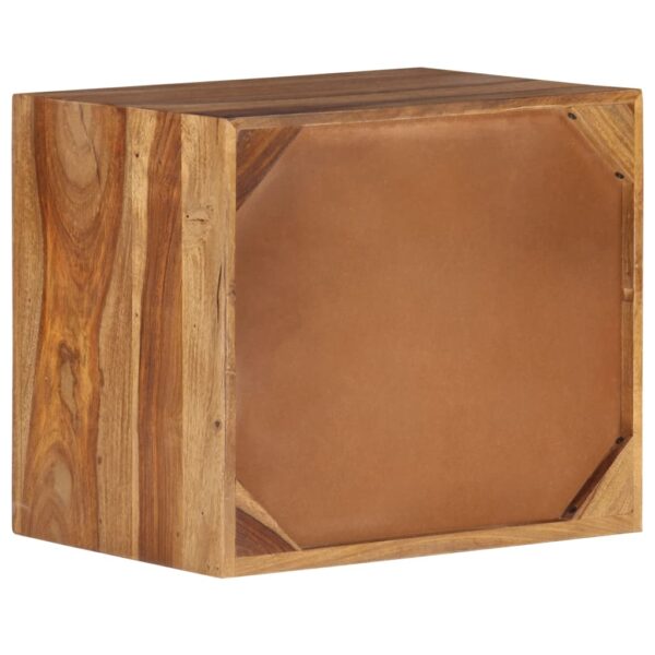 vidaXL Bedside Table Solid Sheesham Wood 15.7"x11.8"x13.8" - Image 4