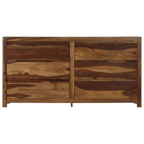 vidaXL Drawer Cabinet Solid Sheesham Wood 63"x15.7"x31.5" - Image 2