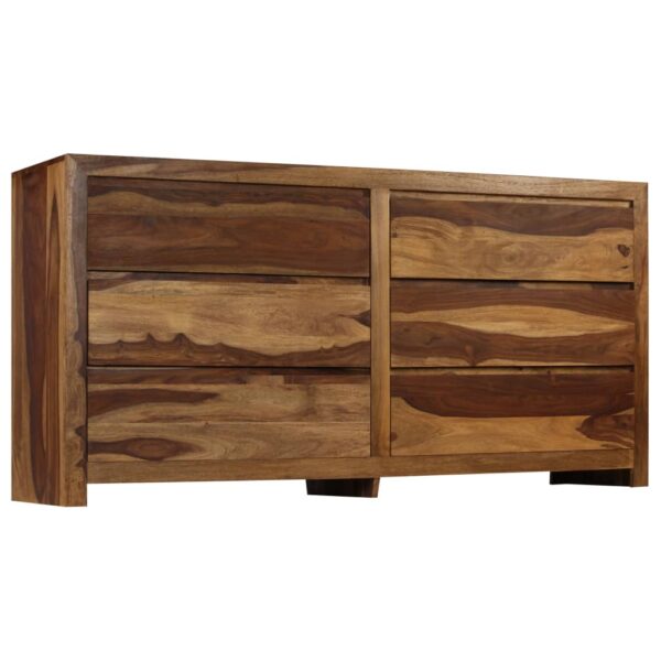 vidaXL Drawer Cabinet Solid Sheesham Wood 63"x15.7"x31.5" - Image 3