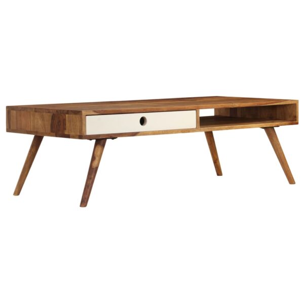 vidaXL Coffee Table 43.3"x19.7"x13.8" Solid Sheesham wood