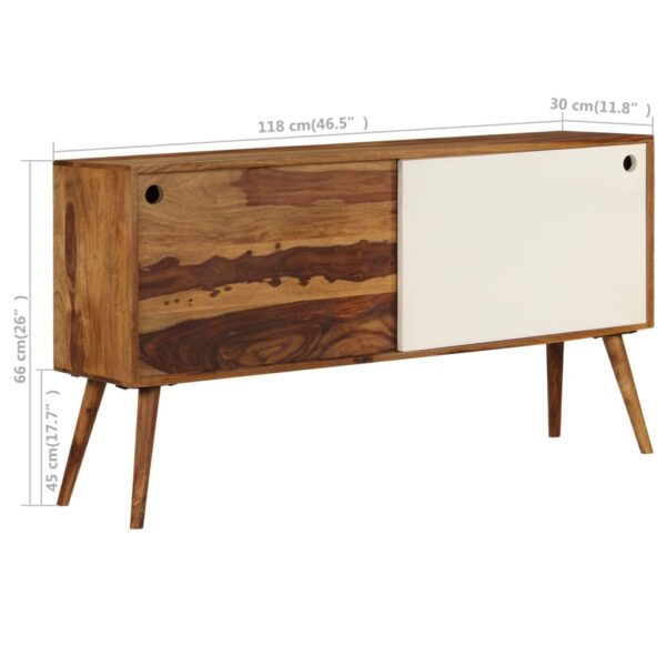 vidaXL Sideboard Solid Sheesham Wood 46.5"x11.8"x26" - Image 10